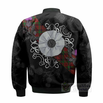 MacNicol (McNicol) Tartan Bomber Jacket Jacobite White Rose - Tartan Vibes Clothing