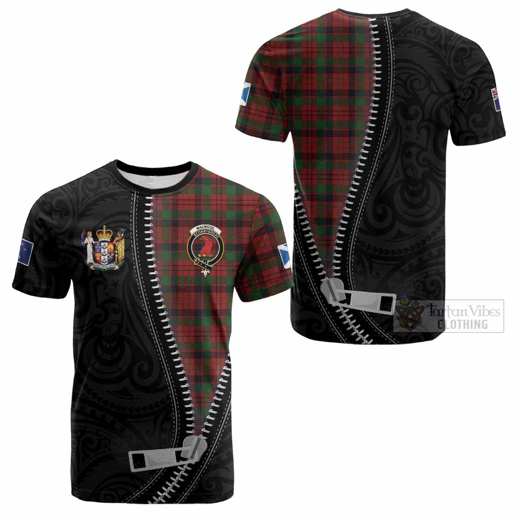 MacNicol (McNicol) Tartan Cotton T-shirt New Zealand Pattern Unique Zipper Stylized