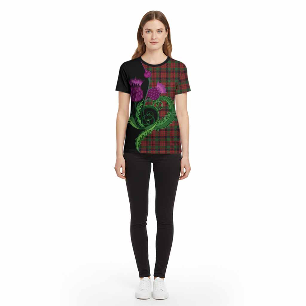 MacNicol (McNicol) Tartan Cotton T-shirt Traditional Scottish Thistle