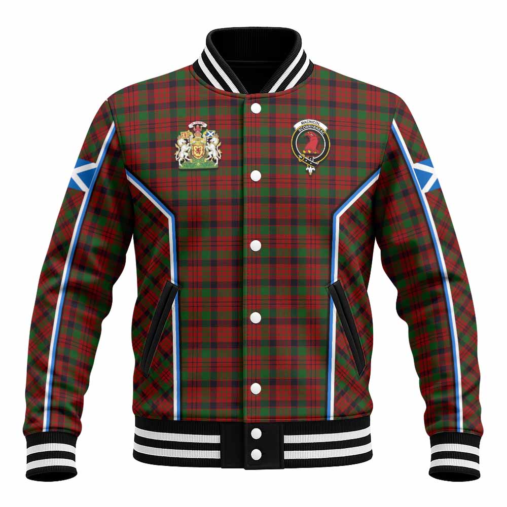 MacNicol (McNicol) Tartan Crest Baseball Jacket Scotland Coat of Arm Flag Style - Tartan Vibes Clothing