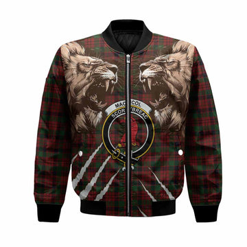 MacNicol (McNicol) Tartan Crest Bomber Jacket Ferocious Lion Style