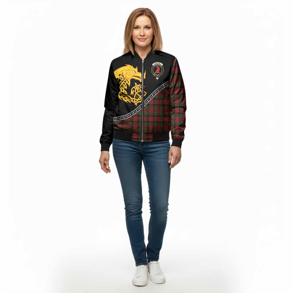 MacNicol (McNicol) Tartan Crest Bomber Jacket Legendary Dragon Knot Half Style