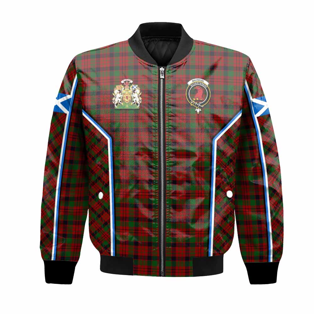 MacNicol (McNicol) Tartan Crest Bomber Jacket Scotland Coat of Arm Flag Style - Tartan Vibes Clothing