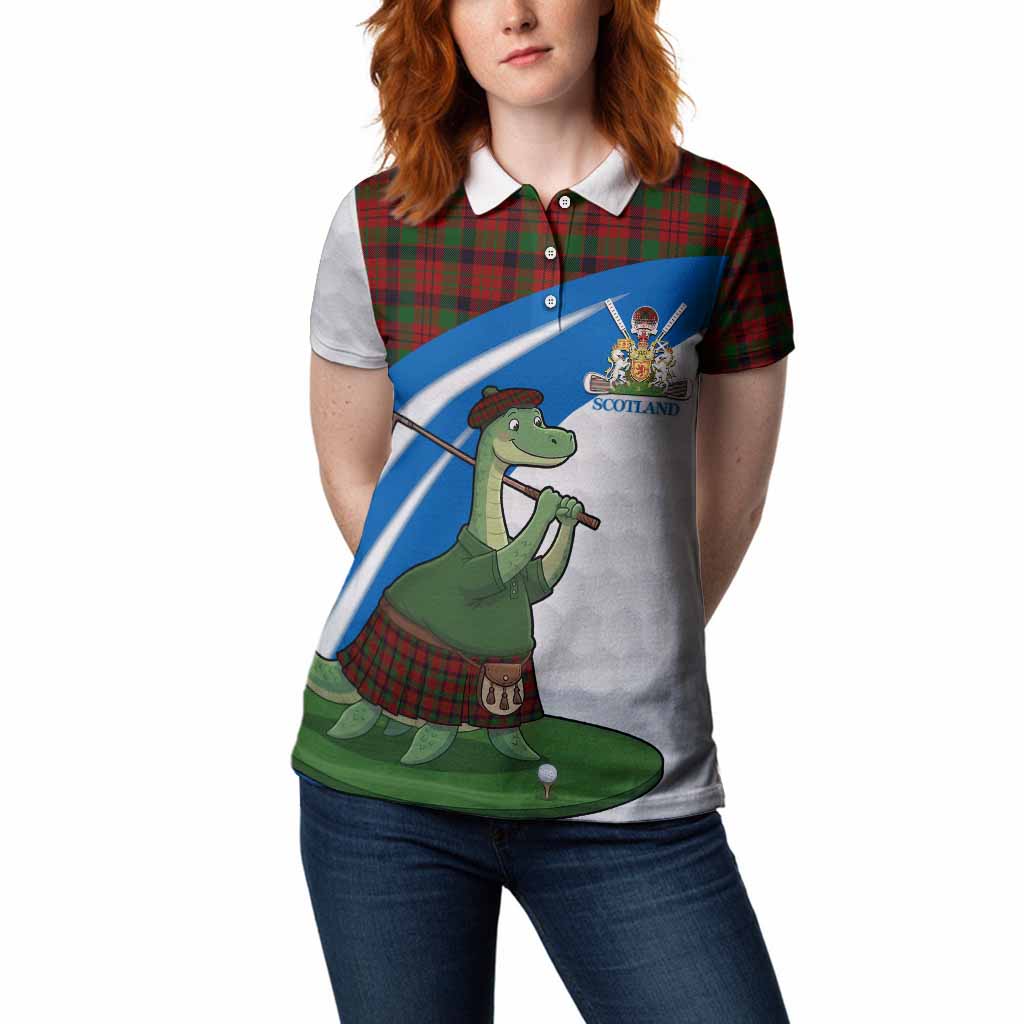 MacNicol (McNicol) Tartan Crest Golf Nessie Women Polo Shirt Loch Ness Monster Sporty Style