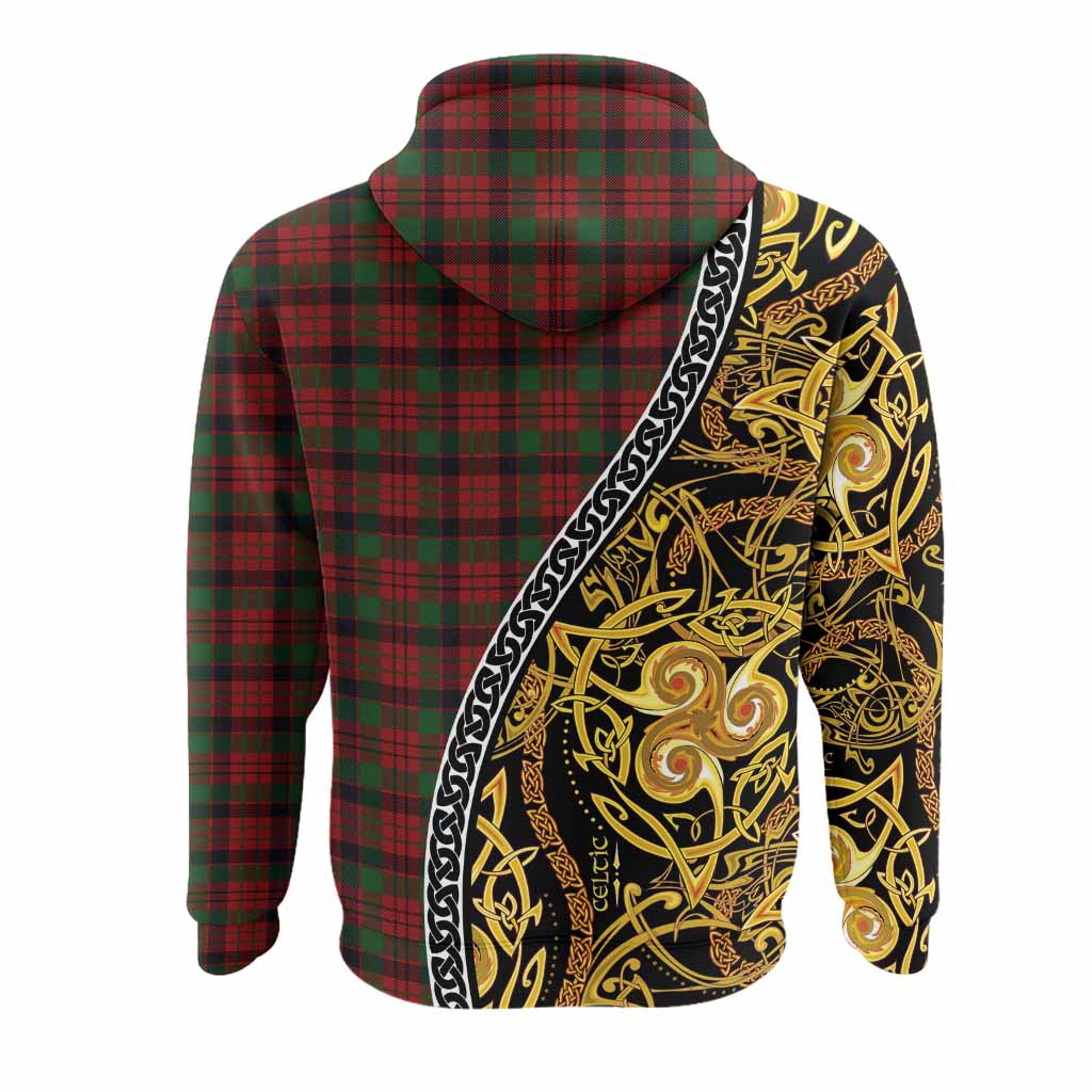 MacNicol (McNicol) Tartan Crest Hoodie Celtic Knot and Triple Trickle Spiral Symbols