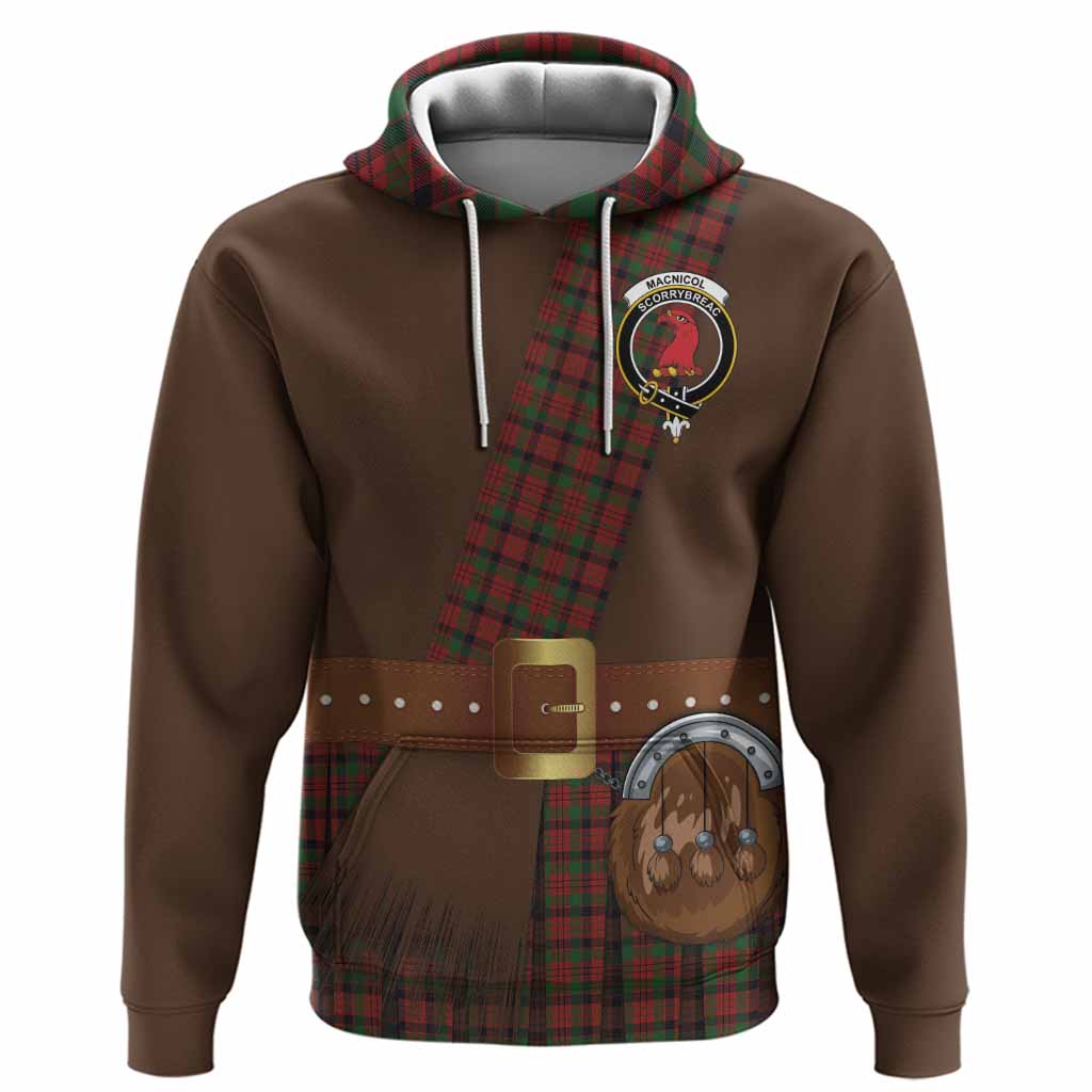 MacNicol (McNicol) Tartan Crest Hoodie Kilt Costume Style