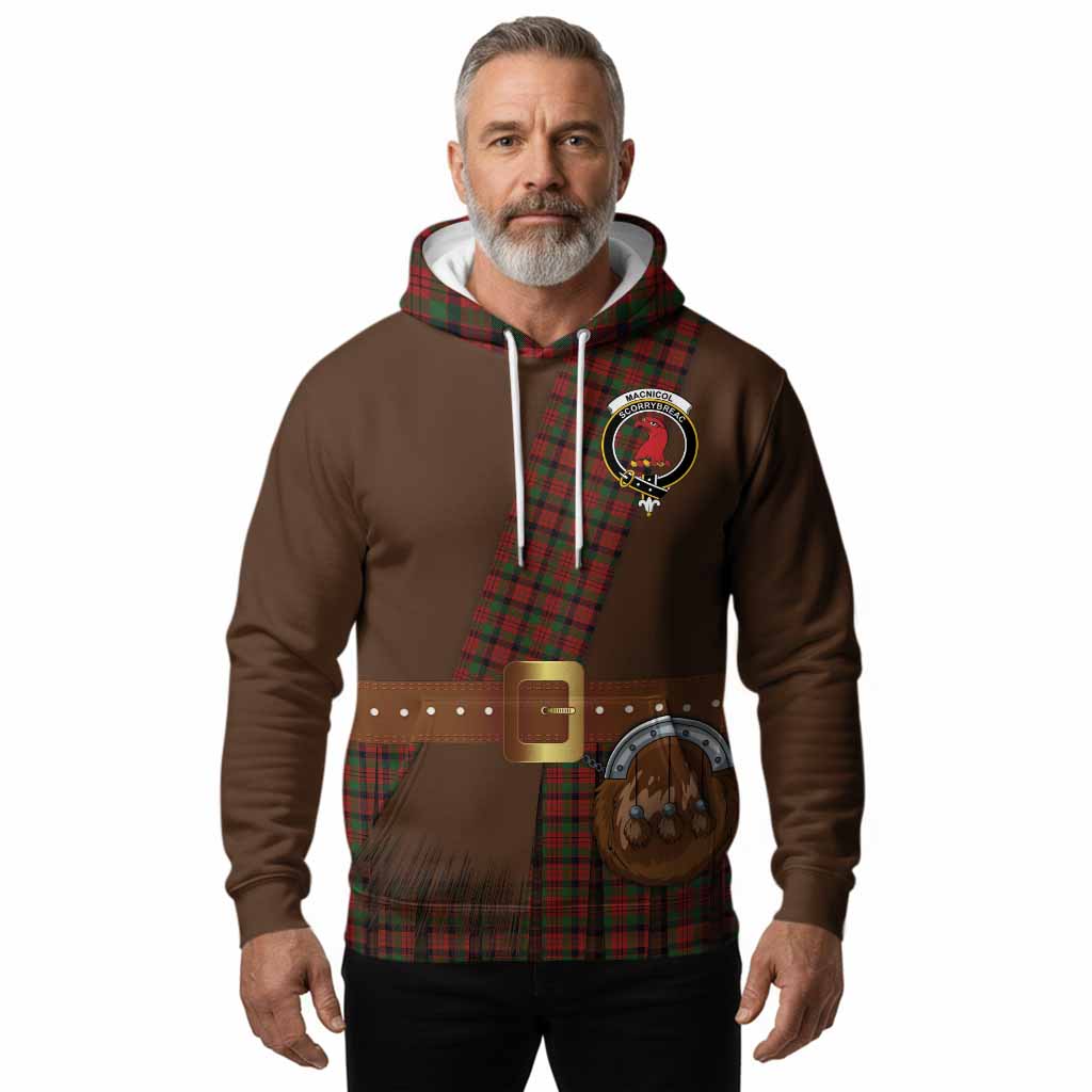 MacNicol (McNicol) Tartan Crest Hoodie Kilt Costume Style
