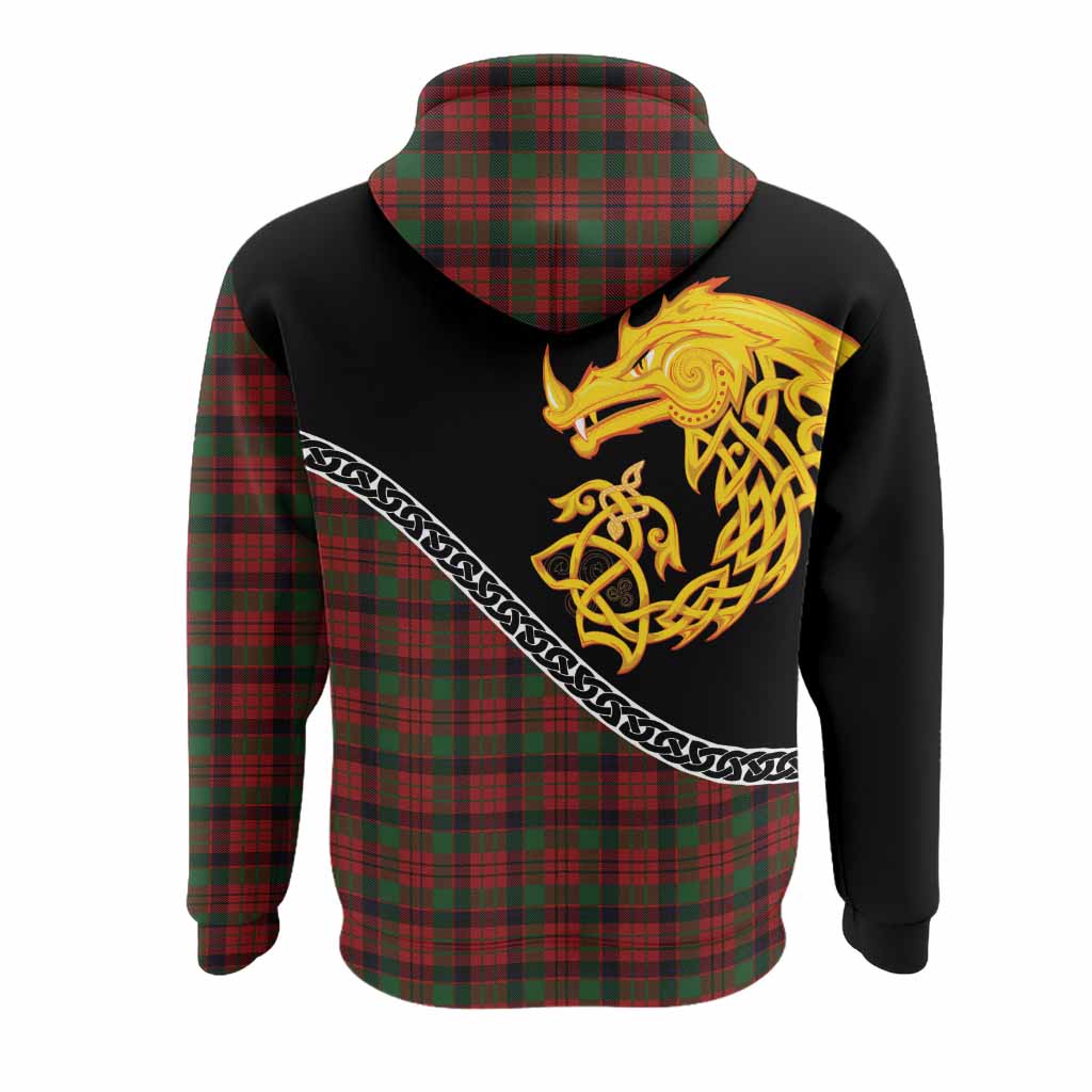 MacNicol (McNicol) Tartan Crest Hoodie Legendary Dragon Knot Half Style