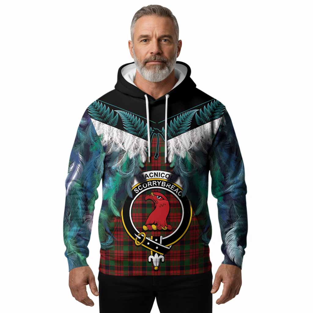 MacNicol (McNicol) Tartan Crest Hoodie New Zealand Maori Korowai Cloak