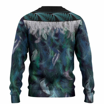 MacNicol (McNicol) Tartan Crest Knitted Sweater New Zealand Maori Korowai Cloak