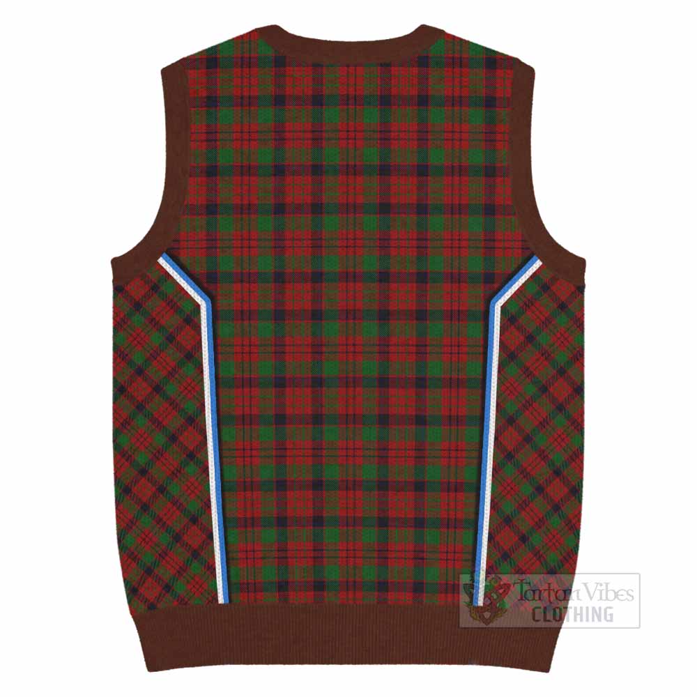MacNicol (McNicol) Tartan Crest Knitted V-Neck Vest Scotland Coat of Arm Flag Style - Tartan Vibes Clothing