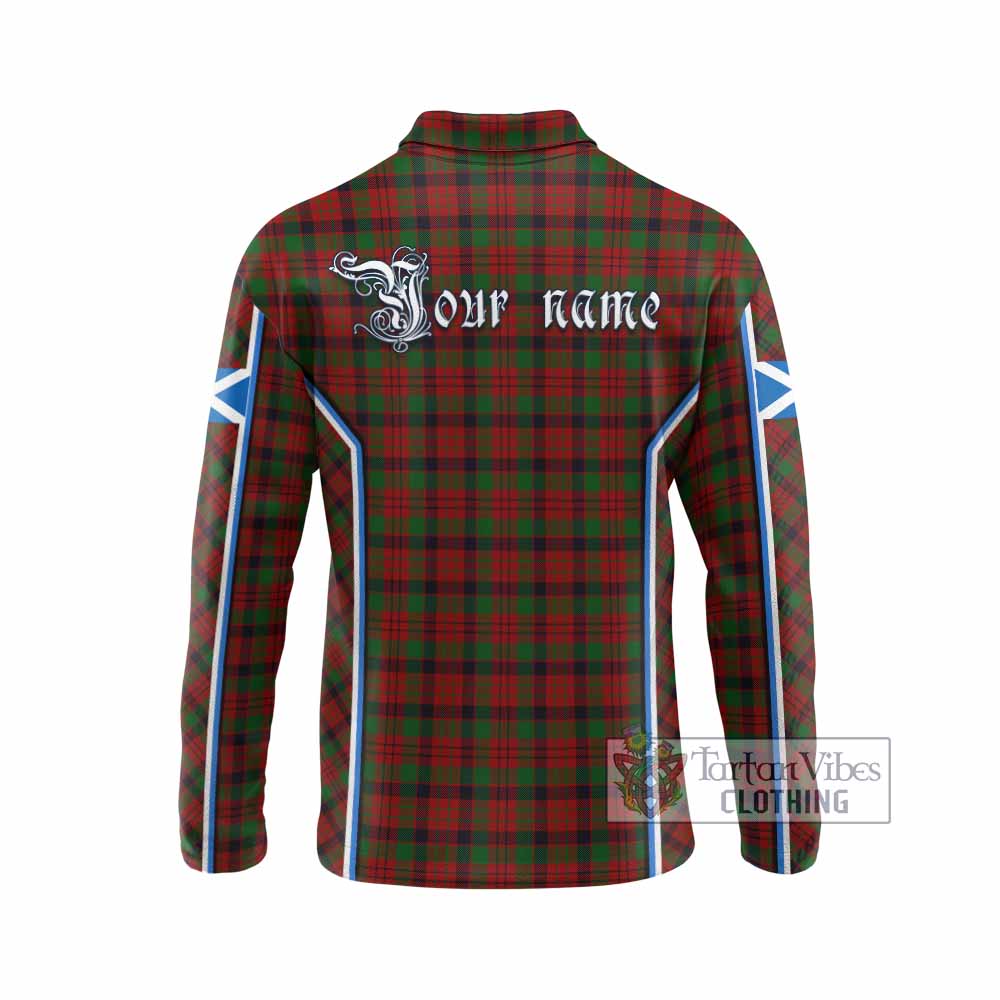 MacNicol (McNicol) Tartan Crest Long Sleeve Polo Shirt Scotland Coat of Arm Flag Style - Tartan Vibes Clothing