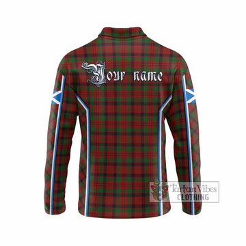 MacNicol (McNicol) Tartan Crest Long Sleeve Polo Shirt Scotland Coat of Arm Flag Style