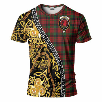 MacNicol (McNicol) Tartan Crest T-Shirt Celtic Knot and Triple Trickle Spiral Symbols