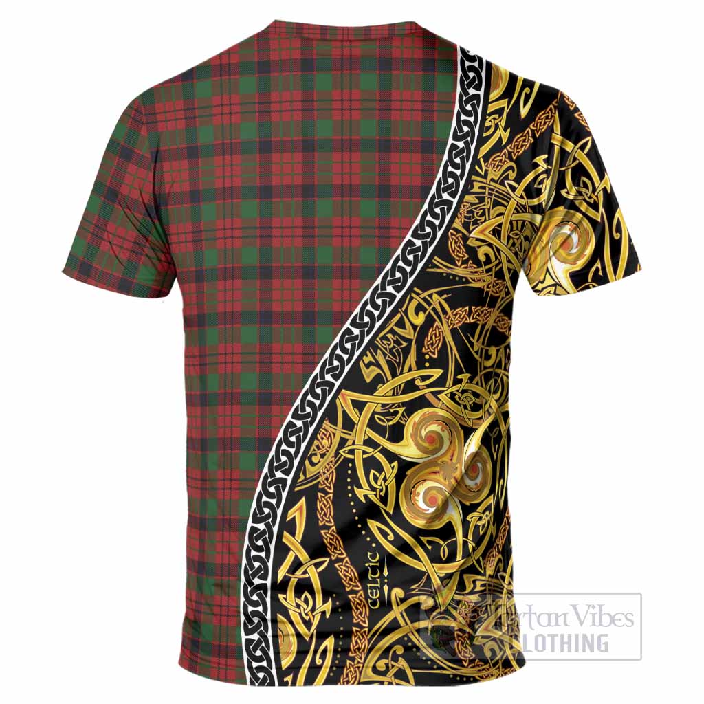 MacNicol (McNicol) Tartan Crest T-Shirt Celtic Knot and Triple Trickle Spiral Symbols
