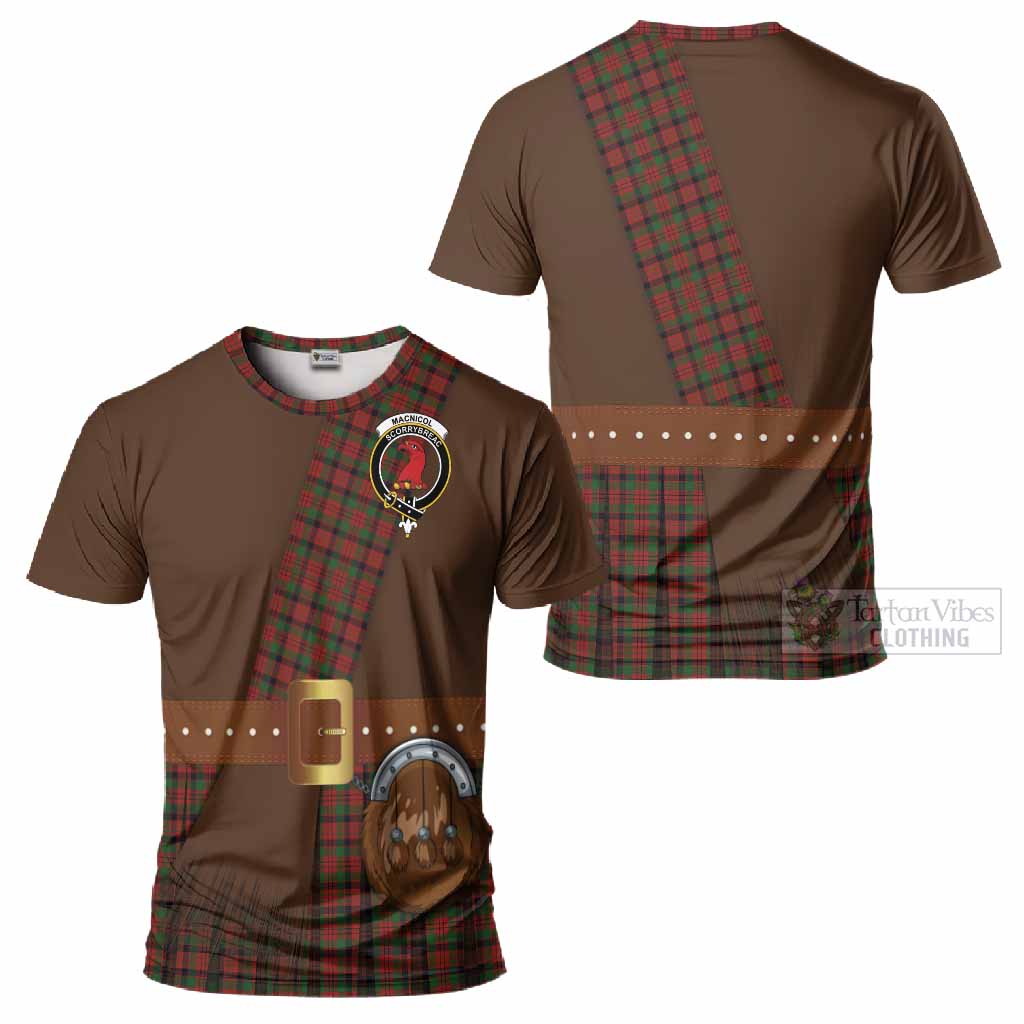 MacNicol (McNicol) Tartan Crest T-Shirt Kilt Costume Style