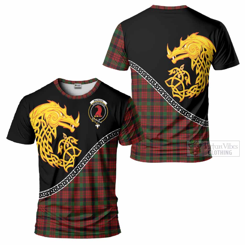 MacNicol (McNicol) Tartan Crest T-Shirt Legendary Dragon Knot Half Style