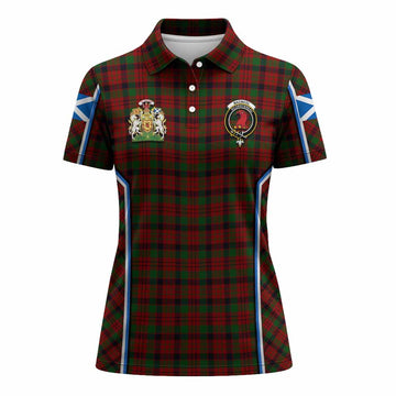 MacNicol (McNicol) Tartan Crest Women's Polo Shirt Scotland Coat of Arm Flag Style