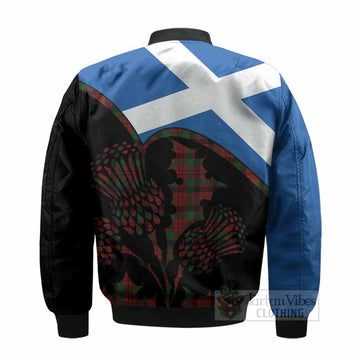 MacNicol (McNicol) Tartan Family Crest Bomber Jacket Scotland Thistle Floral Flag Style