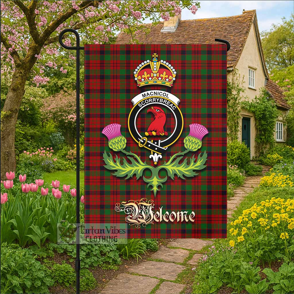 MacNicol (McNicol) Tartan Family Crest Garden Flag Royal Thistle Welcome Style - Tartan Vibes Clothing