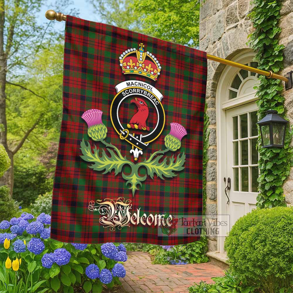 MacNicol (McNicol) Tartan Family Crest Garden Flag Royal Thistle Welcome Style - Tartan Vibes Clothing
