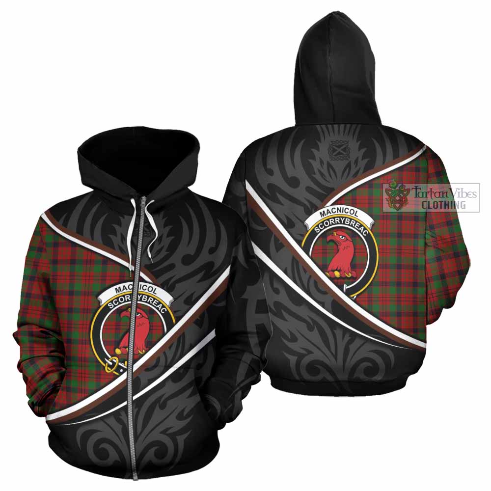 MacNicol (McNicol) Tartan Family Crest Hoodie Celtic Scottish Thistle Floral - Tartan Vibes Clothing
