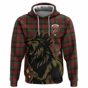 MacNicol (McNicol) Tartan Family Crest Hoodie Crowned Lion Roaring