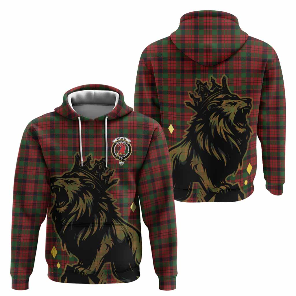 MacNicol (McNicol) Tartan Family Crest Hoodie Crowned Lion Roaring
