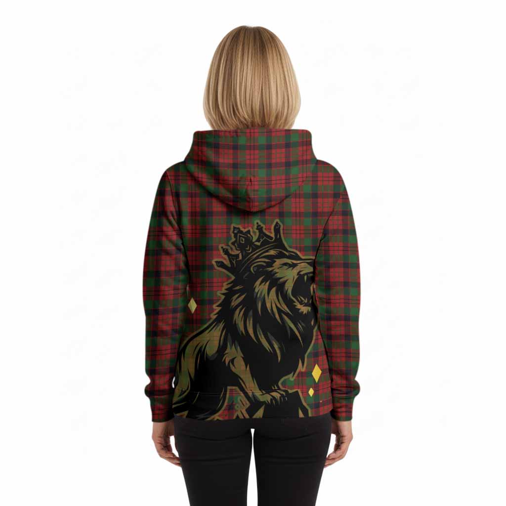 MacNicol (McNicol) Tartan Family Crest Hoodie Crowned Lion Roaring