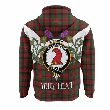 MacNicol (McNicol) Tartan Family Crest Hoodie Scottish Burns Night Thistle Floral