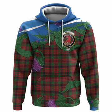 MacNicol (McNicol) Tartan Family Crest Hoodie Thistle in Minimalism