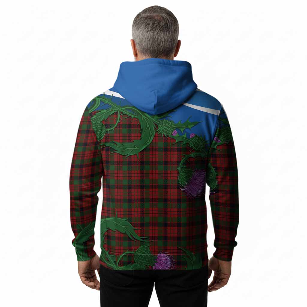 MacNicol (McNicol) Tartan Family Crest Hoodie Thistle in Minimalism