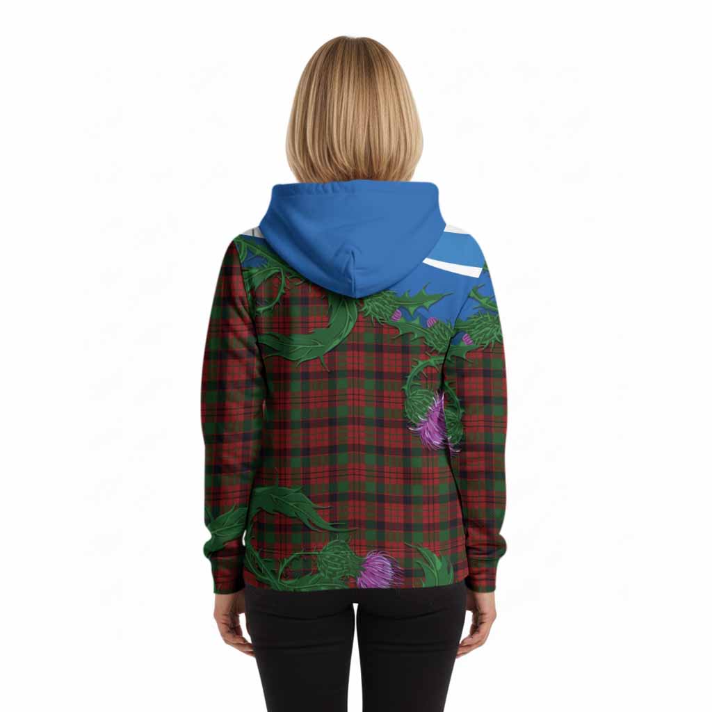 MacNicol (McNicol) Tartan Family Crest Hoodie Thistle in Minimalism