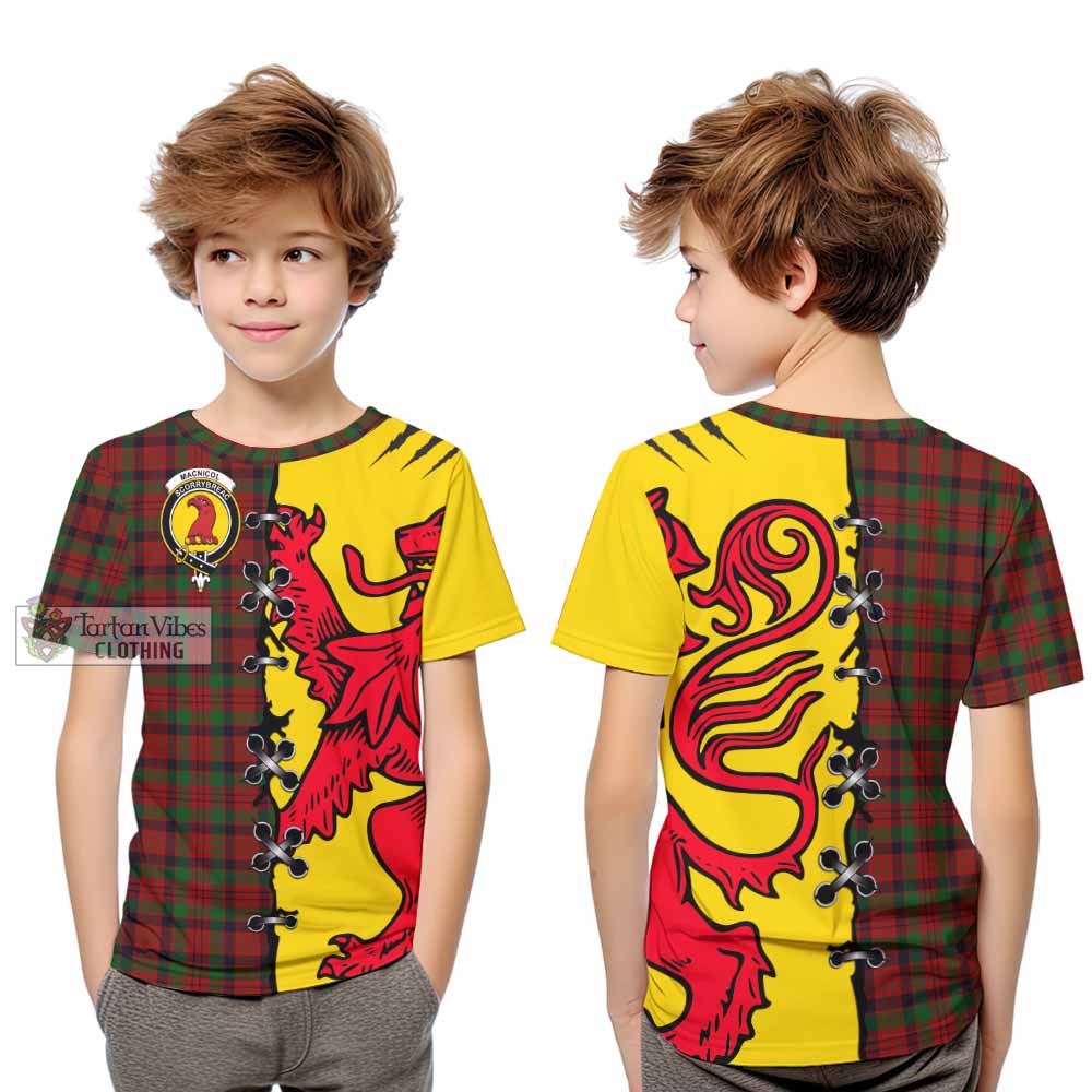 MacNicol (McNicol) Tartan Family Crest Kid T-shirt Lion Rampant Honor - Tartan Vibes Clothing