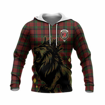 MacNicol (McNicol) Tartan Family Crest Knitted Hoodie Crowned Lion Roaring