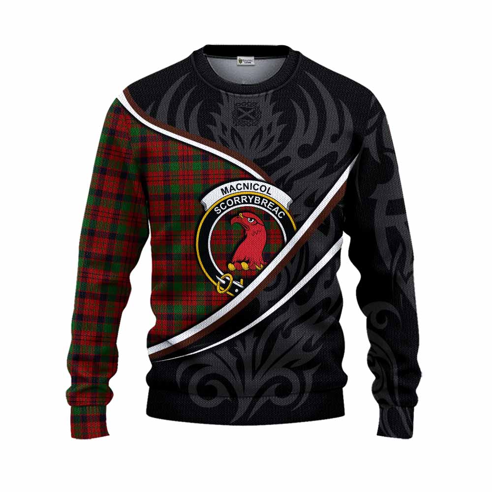MacNicol (McNicol) Tartan Family Crest Knitted Sweater Celtic Scottish Thistle Floral - Tartan Vibes Clothing