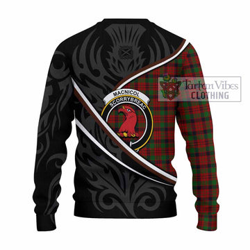 MacNicol (McNicol) Tartan Family Crest Knitted Sweater Celtic Scottish Thistle Floral