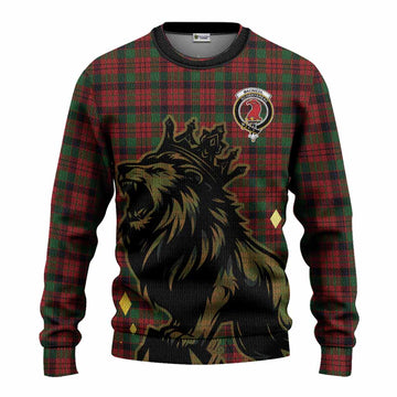 MacNicol (McNicol) Tartan Family Crest Knitted Sweater Crowned Lion Roaring
