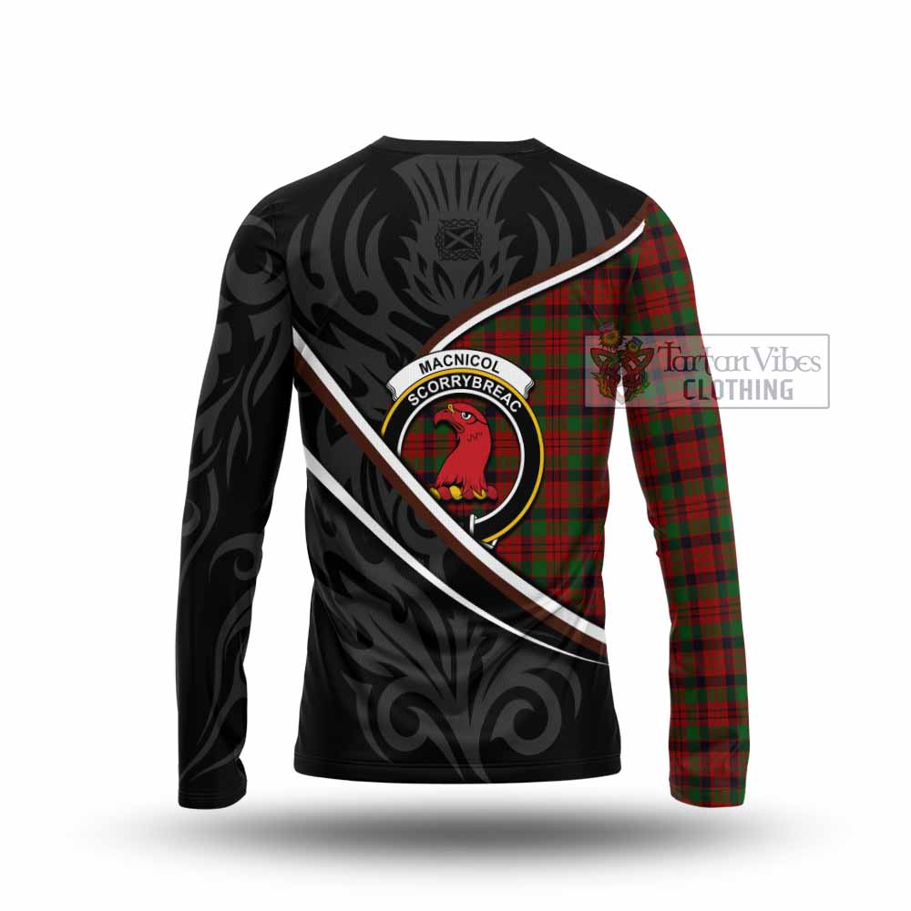 MacNicol (McNicol) Tartan Family Crest Long Sleeve T-Shirt Celtic Scottish Thistle Floral - Tartan Vibes Clothing