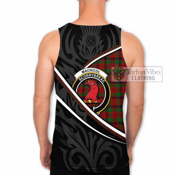 MacNicol (McNicol) Tartan Family Crest Men Tank Top Celtic Scottish Thistle Floral