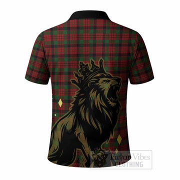 MacNicol (McNicol) Tartan Family Crest Polo Shirt Crowned Lion Roaring