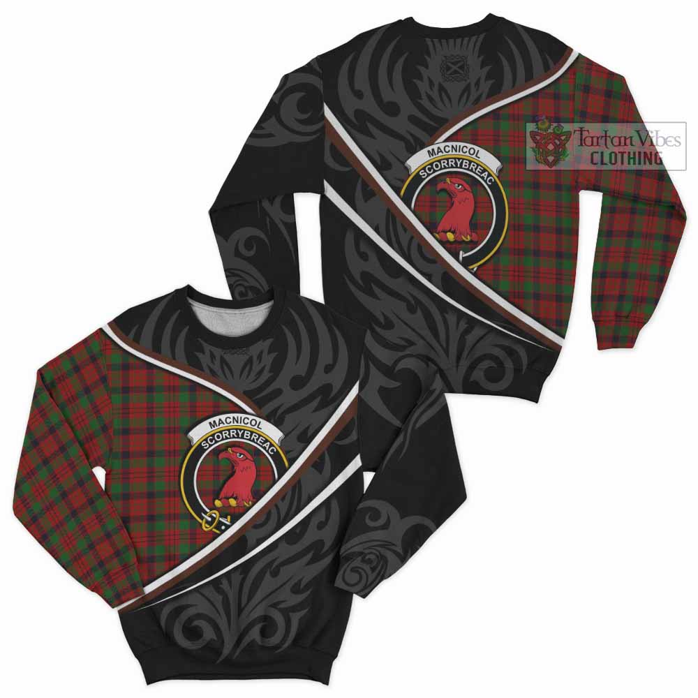 MacNicol (McNicol) Tartan Family Crest Sweatshirt Celtic Scottish Thistle Floral - Tartan Vibes Clothing