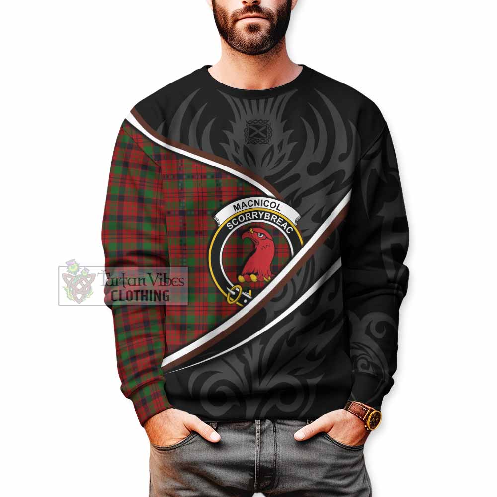 MacNicol (McNicol) Tartan Family Crest Sweatshirt Celtic Scottish Thistle Floral - Tartan Vibes Clothing