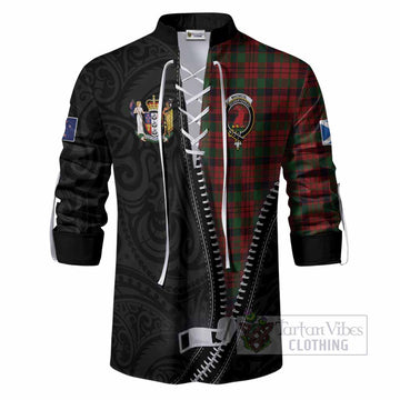 MacNicol (McNicol) Tartan Ghillie Shirt New Zealand Pattern Unique Zipper Stylized