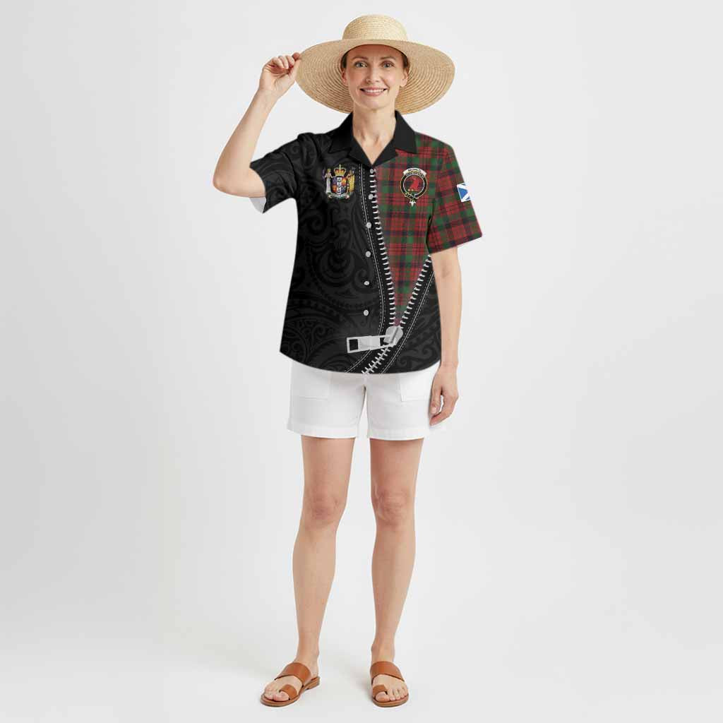 MacNicol (McNicol) Tartan Hawaiian Shirt New Zealand Pattern Unique Zipper Stylized