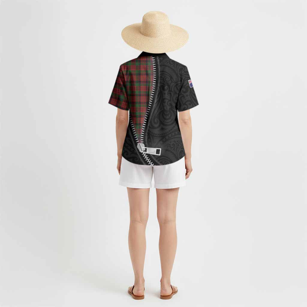 MacNicol (McNicol) Tartan Hawaiian Shirt New Zealand Pattern Unique Zipper Stylized