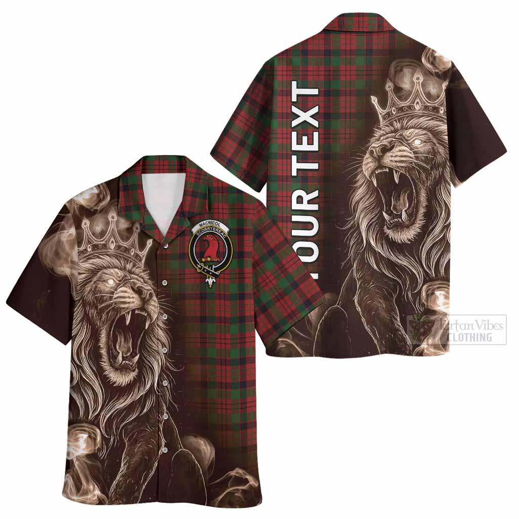 MacNicol (McNicol) Tartan Hawaiian Shirt Roaring Lion Heritage