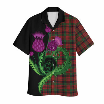 MacNicol (McNicol) Tartan Hawaiian Shirt Traditional Scottish Thistle