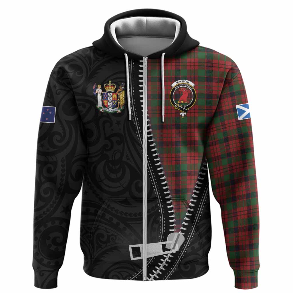 MacNicol (McNicol) Tartan Hoodie New Zealand Pattern Unique Zipper Stylized