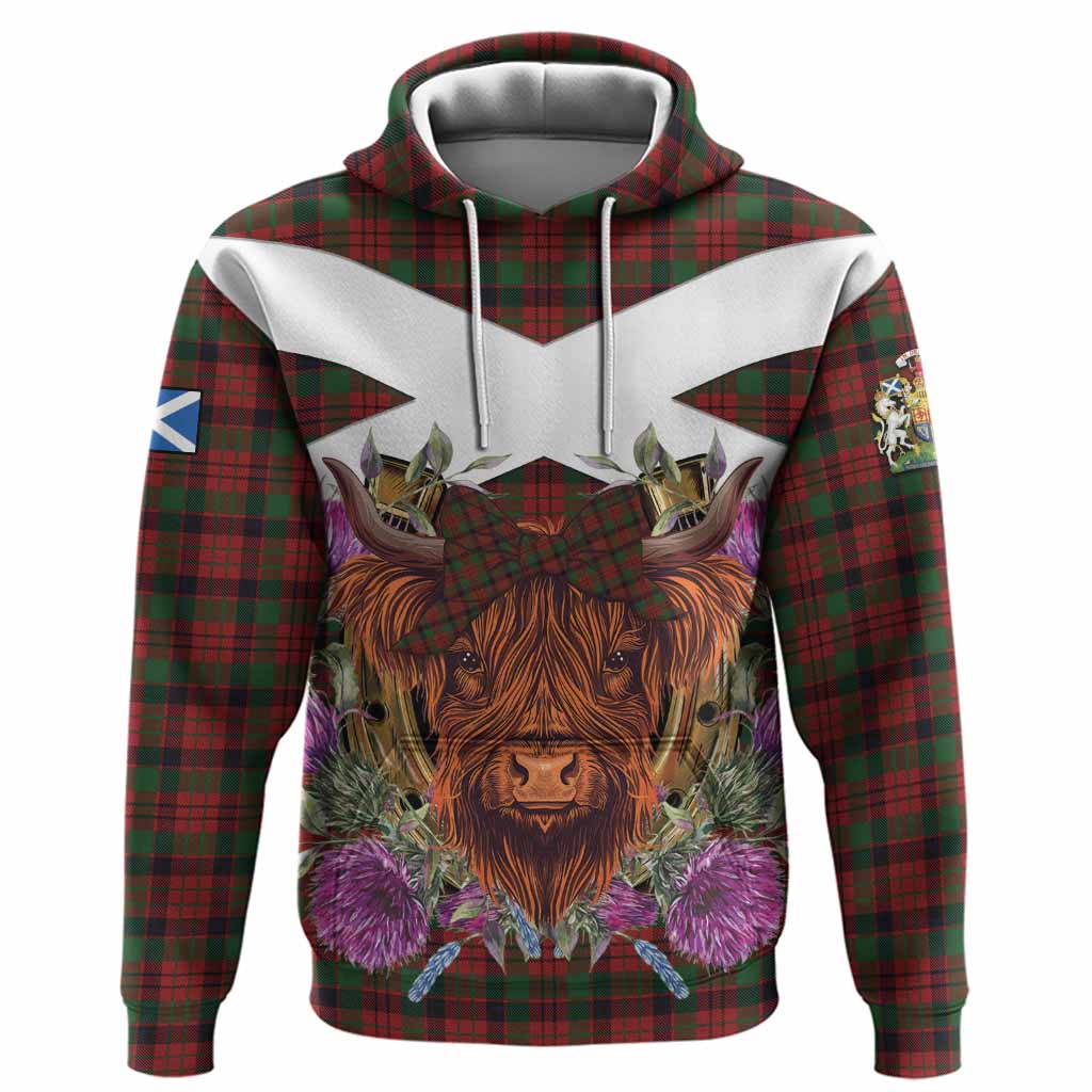 MacNicol (McNicol) Tartan Hoodie Scottish Thistle Heilan Coo